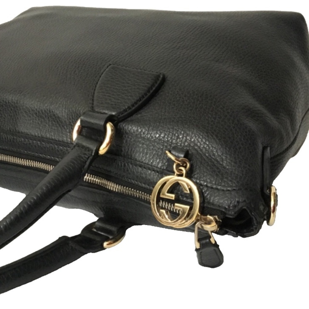 Authentic Gucci Black Leather Convertible Bag with COA - Picture 11 of 15